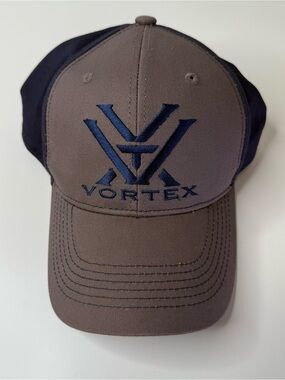 Vortex Optics Navy Blue & Grey Baseball Cap Snap-Back Hunting Outdoors USA